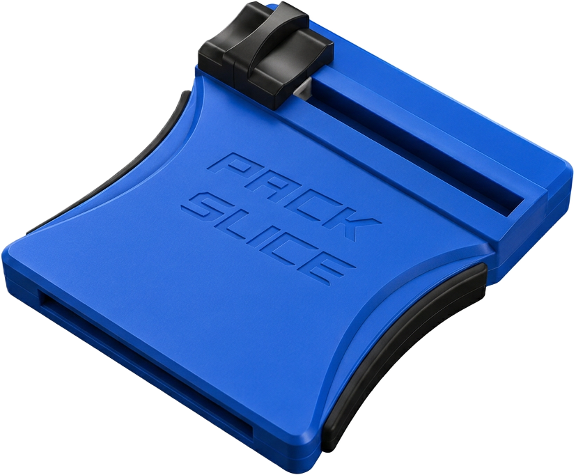 PackSlice card pack opener with a black slider
